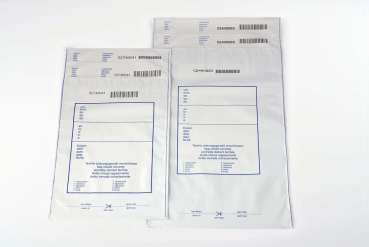 Blickdichte Sicherheitsbeutel mit schwarz weiss Folie